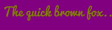 Image with Font Color 808000 and Background Color 800080